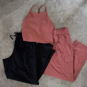 Old Navy Black and Pink Jogger Set